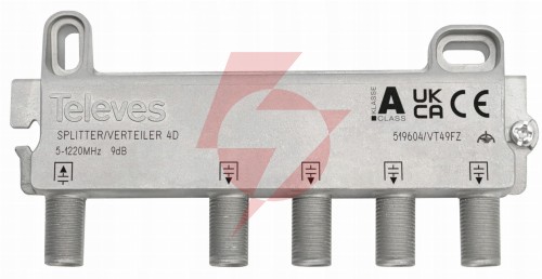 Rozgałęźnik antenowy rtv 4-drożny f4d 519604 televes