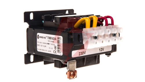 Transformator 1-fazowy bezpieczeństwa TMM 63/A 230/ 12V 4,0A, Ta 40, 16212-9968