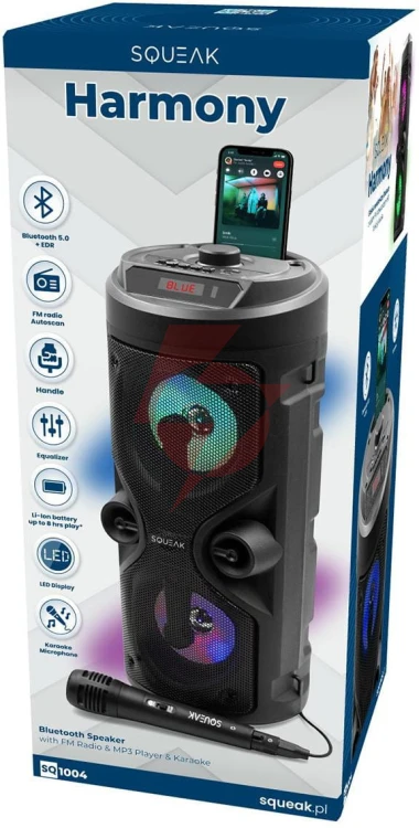 Głośnik harmony squeak sq1004 bt, radio fm, mp3