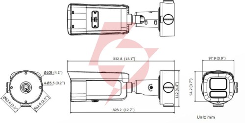 Kamera ip hikvision ds-2cd2t43g2-2li(2.8mm)