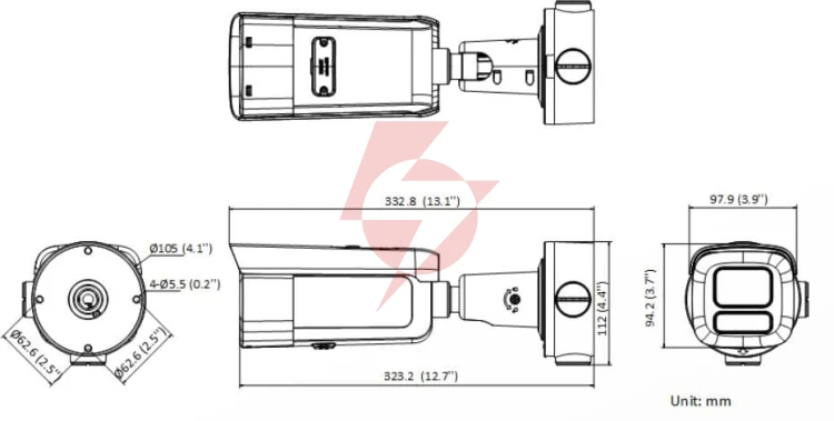 Kamera ip hikvision ds-2cd2t43g2-2li(2.8mm)
