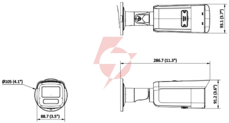 Kamera ip hikvision ds-2cd2t43g2-4li(2.8mm)