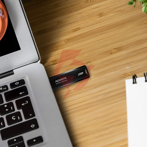 Dysk zewnętrzny ssd adata sc610 500gb usb3.2a czarny