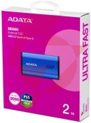Adata dysk zewnętrzny ssd se880 2tb usb3.2a/c gen2x2 niebieski