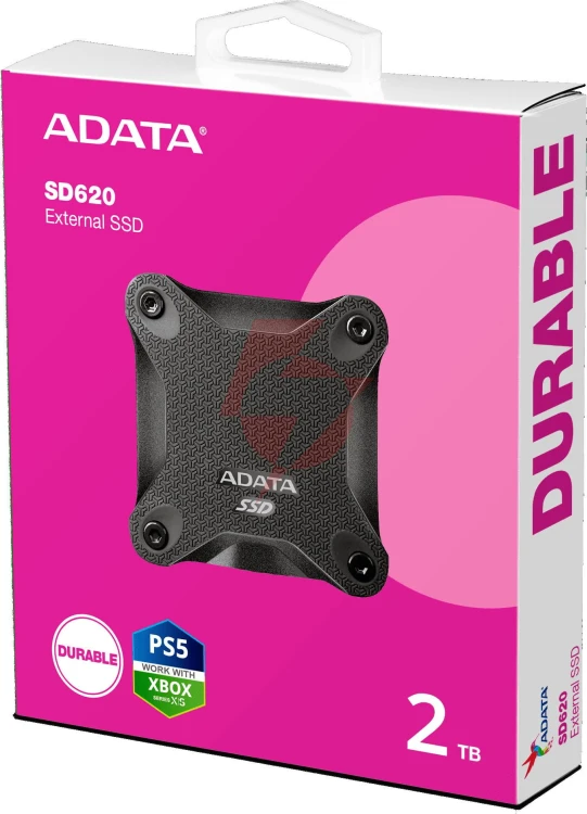 Dysk zewnętrzny ssd adata sd620 2tb czarny 