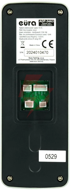 Domofon eura adp-34a3 biały 