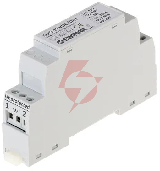 Ogranicznik przepięć 12v dc na szynę din ewimar sug-12vdc/din
