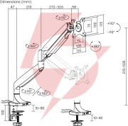 Uchwyt do monitora 17”-45” spacetronik spa-s110b usb