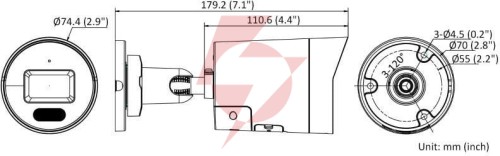 Kamera ip hikvision ds-2cd2067g2h-liu/sl(2.8)/ef/black