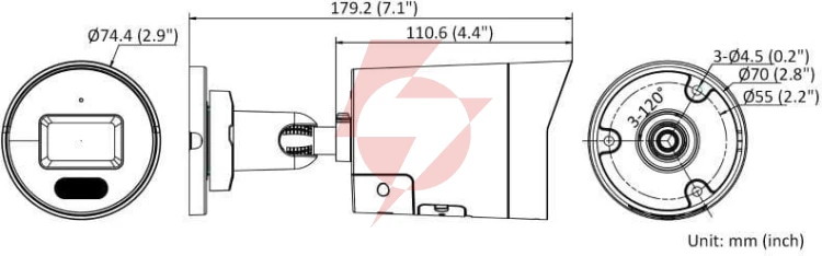 Kamera ip hikvision ds-2cd2067g2h-liu/sl(2.8)/ef/black