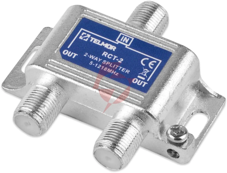 Rozgałęźnik telmor rct-2 splitter 2x1.2g
