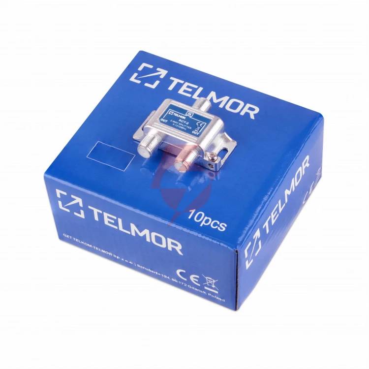 Rozgałęźnik telmor rct-2 splitter 2x1.2g