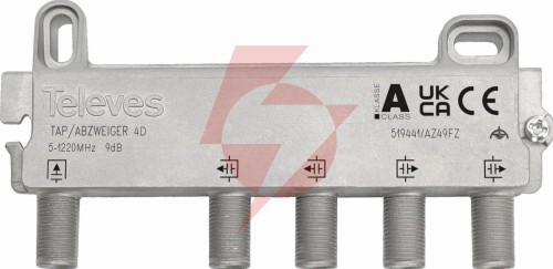 Odgałęźnik końcowy f 4d televes 5...1220mhz 9db ref. 519441