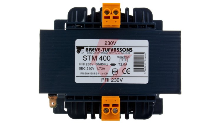 Transformator 1-fazowy separacyjny STM 400 230/230V 1,7A, Ta 40, 16252-9908