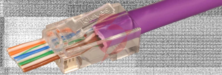 Złącze rj45 męskie pass through utp kat 6 ref. 209906