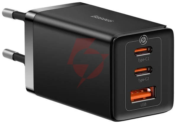 Ładowarka sieciowa baseus gan 5 pro ccgp120201 65w usb-a 2x usb-c pd 3.0 qc 4.0