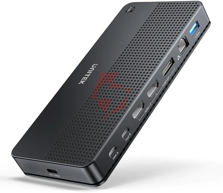 Unitek przełącznik kvm 2 komputery 2 monitory 4k d1103a01