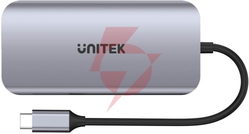 Unitek d1122a01 aktywny hub usb-c 5gbps, 2x hdmi 4k, czytnik kart, rj-45, pd 100w