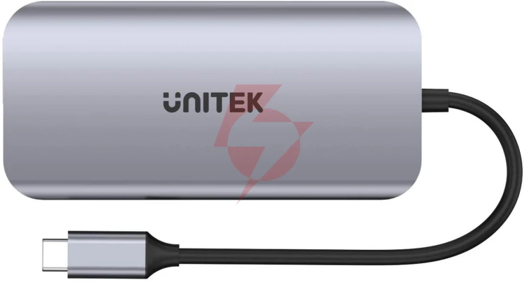 Unitek d1122a01 aktywny hub usb-c 5gbps, 2x hdmi 4k, czytnik kart, rj-45, pd 100w
