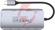 Unitek d1122a01 aktywny hub usb-c 5gbps, 2x hdmi 4k, czytnik kart, rj-45, pd 100w