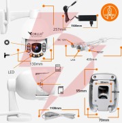 Kamera ip orllo z7 pro zewnętrzna obrotowa gsm 4mpx