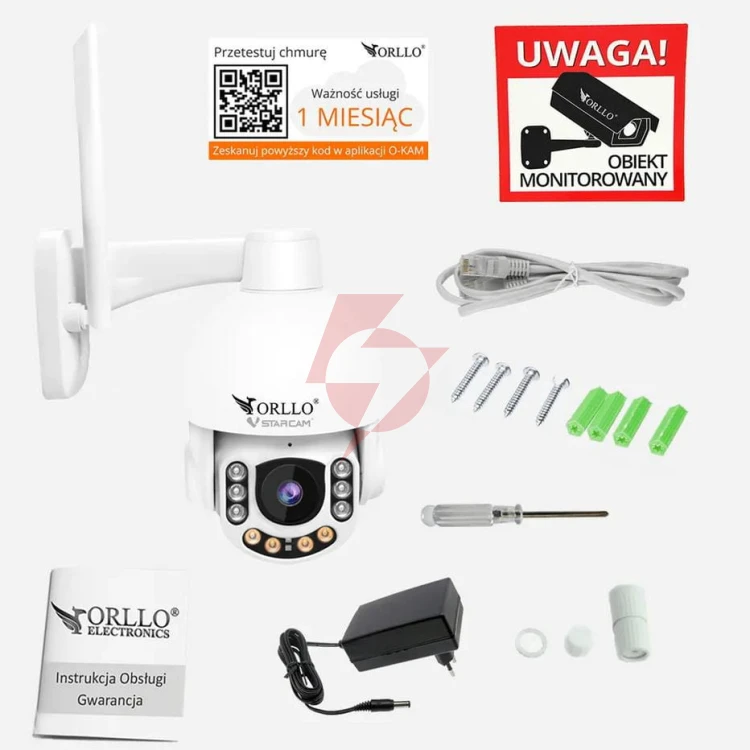 Kamera ip orllo z7 pro zewnętrzna obrotowa gsm 4mpx
