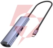 H1112f unitek aktywny hub usb-c 5gbps, hdmi rj-45 pd 100w