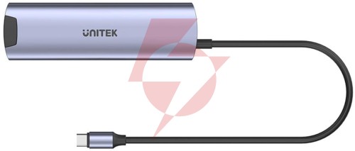 H1112f unitek aktywny hub usb-c 5gbps, hdmi rj-45 pd 100w