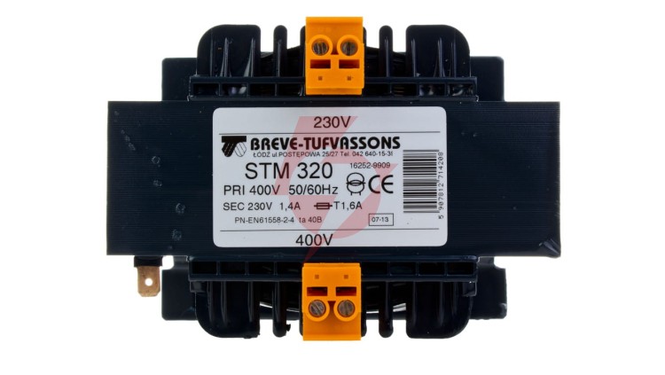Transformator 1-fazowy separacyjny STM 320 400/230V 1,39A, Ta 40, 16252-9909