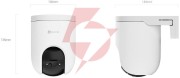 Kamera ip ezviz h8c poe 2k 3mpx