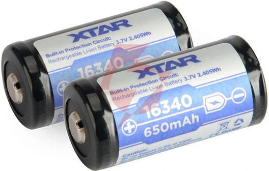 Akumulatorek 16340 / r-cr123 3,7v xtar 650mah (1 szt.) z zabezpieczeniem