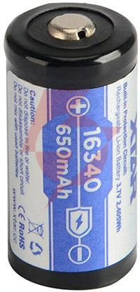Akumulatorek 16340 / r-cr123 3,7v xtar 650mah (1 szt.) z zabezpieczeniem