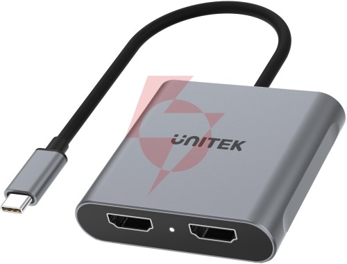 Adapter unitek usb-c na 2x hdmi 4k mst
