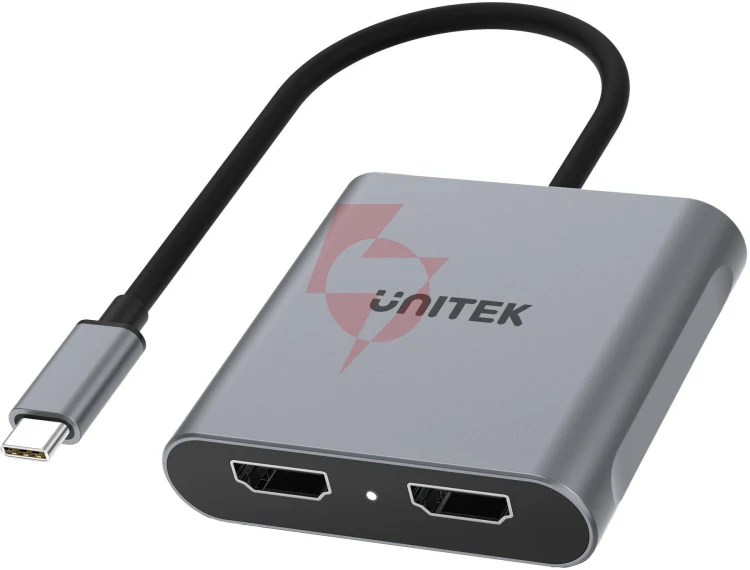 Adapter unitek usb-c na 2x hdmi 4k mst