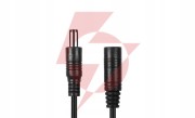 Przedłużacz dc 5.0m dwużyłowy 2x0.5mm2 w oplocie wtyk/gniazdo 2.1x5.5 mm