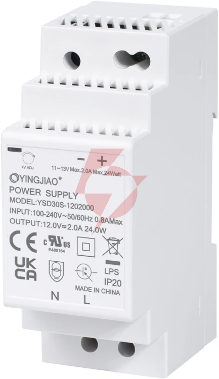 Zasilacz impulsowy na szynę din yingjiao ysd30s-1202000 12v/24w/2a