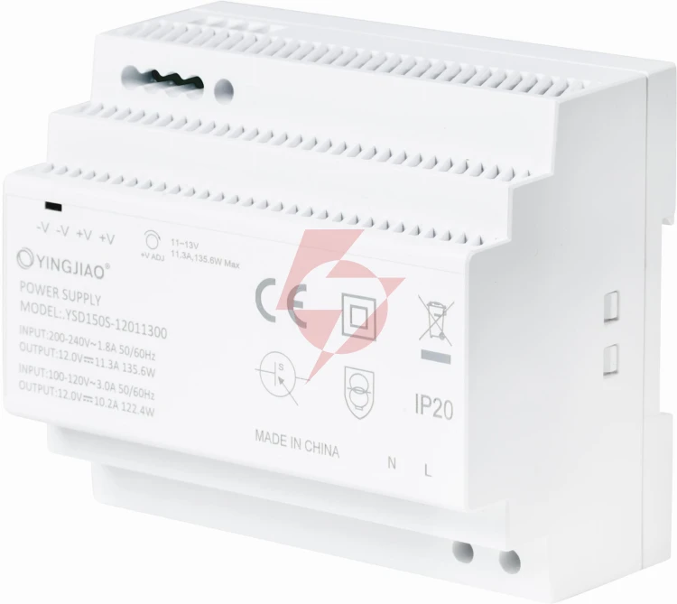 Zasilacz impulsowy na szynę din yingjiao ysd150s-12011300 12v/136w/11,3a