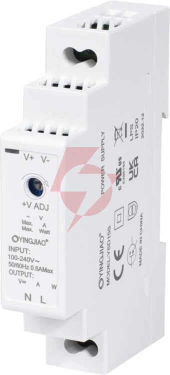 Zasilacz impulsowy na szynę din yingjiao ysd15s-0502400 5v/12w/2,4a