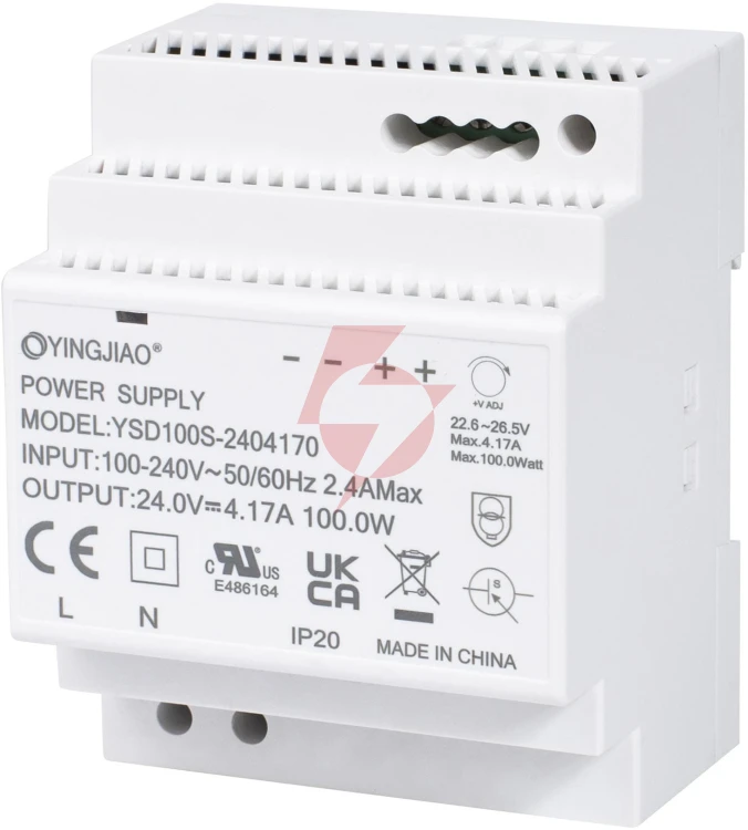 Zasilacz impulsowy na szynę din yingjiao ysd100s-2403830 24v/92w/3,83a