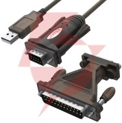 Unitek y-105a konw. usb 1xrs-232 z adap.db9f/db25m