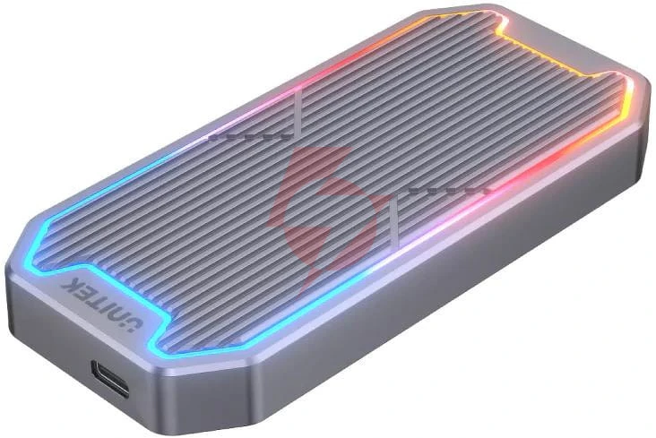 S1210b unitek obudowa dysku m.2 ssd nvme/sata 10gbps rgb