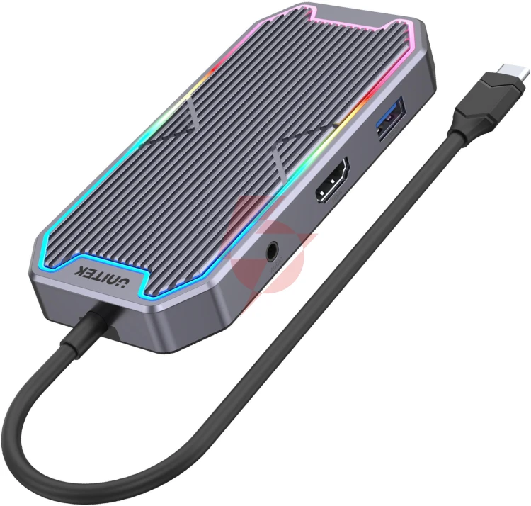 Unitek hub usb-c hdmi rj45 3,5mm audio 100w 10gbps d1029a