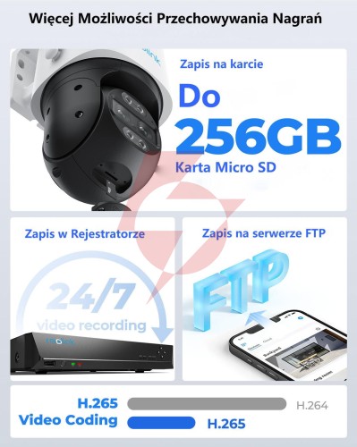 Kamera ip reolink trackmix wifi obrotowa series w760