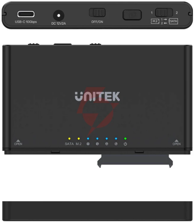 Unitek s1222a mostek / stacja klonująca dyski sata i m.2