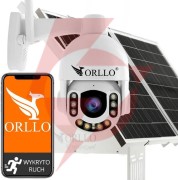 Kamera zewnętrzna obrotowa gsm na kartę sim orllo z7 pro + panel fotowoltaiczny sm6030 pro