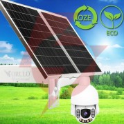 Kamera zewnętrzna obrotowa gsm na kartę sim orllo z7 pro + panel fotowoltaiczny sm6030 pro