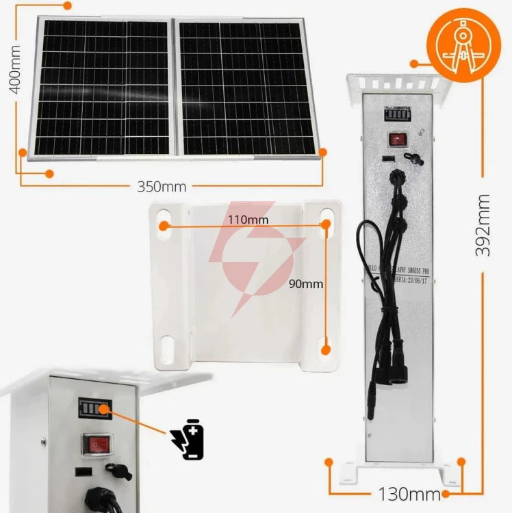 Kamera zewnętrzna obrotowa gsm na kartę sim orllo z7 pro + panel fotowoltaiczny sm6030 pro