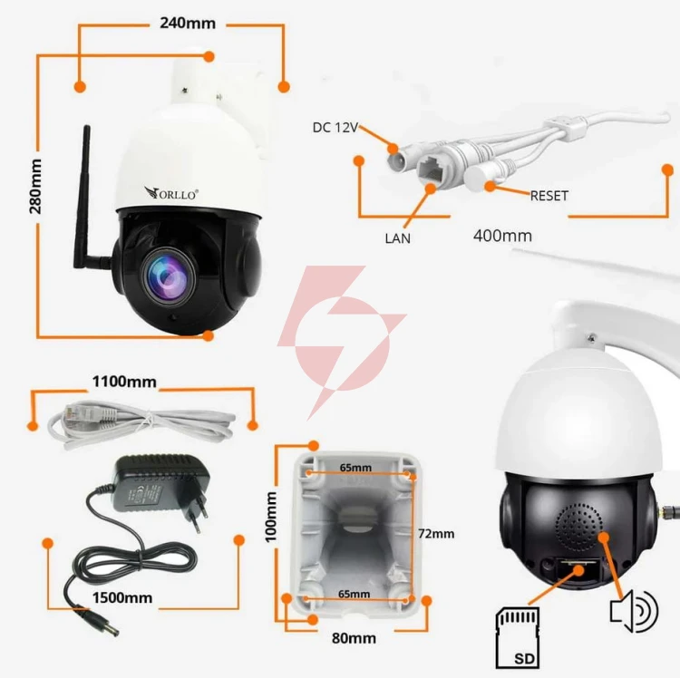 Kamera ip orllo z10 wifi poe z panelem fotowoltaicznym sm6030 pro