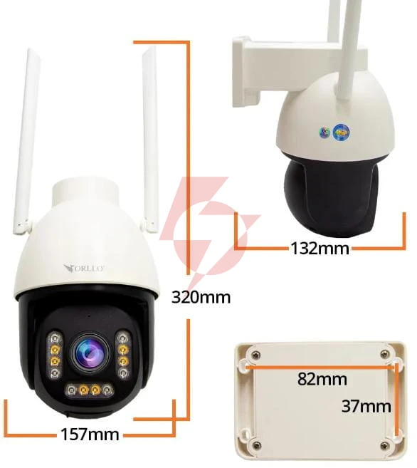 Kamera ip orllo zewnętrzna obrotowa zoom x10 4mpx orllo z9 ultra