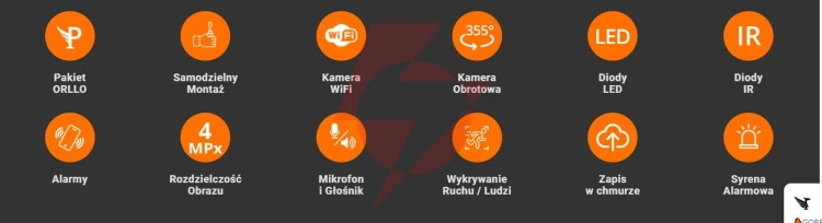 Kamera ip orllo zewnętrzna obrotowa zoom x10 4mpx orllo z9 ultra